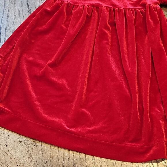 4T red long sleeve velvet dress Mud Pie - Picture 9 of 13